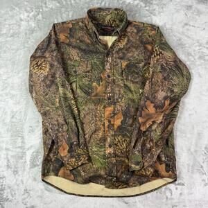 True Timber Camo hunting outdoors gorpcore button up shirt mens Large